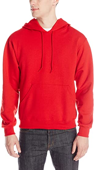 Jerzees Men's Adult Pullover Hooded Sweatshirt, True Red,