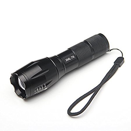 Latest Zoomable 5 Mode 2000 Lumen Cree Xm-l T6 LED Flashlight Torch for Hiking