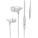 Headphones Uiisii C100 Cute Earphones with Microphone Noise Isolating Earbuds with Remote Tangle Free Bass In-ear Headphones for Kids Adults Compatible for Iphone Ipad Samsung Mp34 White