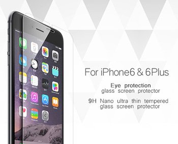 iPhone 6 Plus Tempered Glass Screen Protector 2 Pack,High Quality Thin Ballistics Glass, 99% Touch-screen Accurate, Round Edge 0.26mm Perfect Fit and Strong Protection to Bump, Drop, Scrape, and Mark