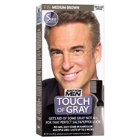 JUST FOR MEN Touch of Gray Haircolor T-35 Medium Brown, 1 Each (Pack of 3)