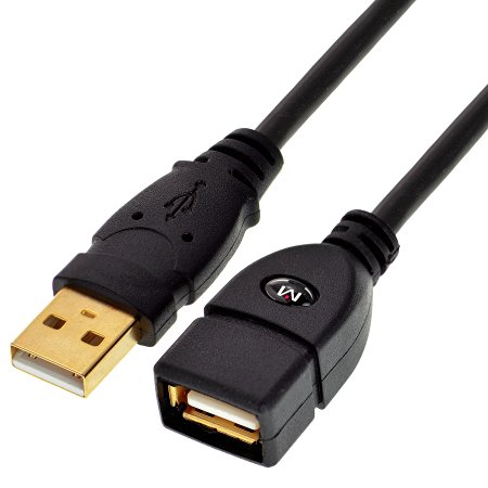 Mediabridge USB 2.0 - USB Extension Cable (6 Feet) - A Male to A Female with Gold-Plated Contacts
