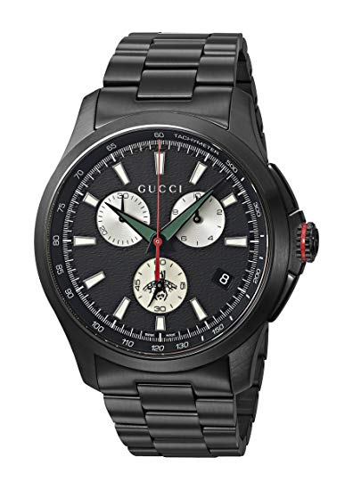 Gucci Swiss Quartz Stainless Steel Dress Black Men's Watch(Model: YA126268)
