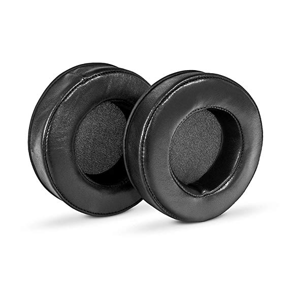 Brainwavz XL Large Replacement Memory Foam Earpads - Suitable For Many Other Large Over The Ear Headphones - Sennheiser, AKG, HifiMan, ATH, Philips, Fostex, Sony (Genuine Leather)