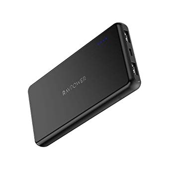 RAVPower Ultra Slim Power Bank 10000 External Battery Pack, Light External Battery for iPhone, Samsung Galaxy, and More