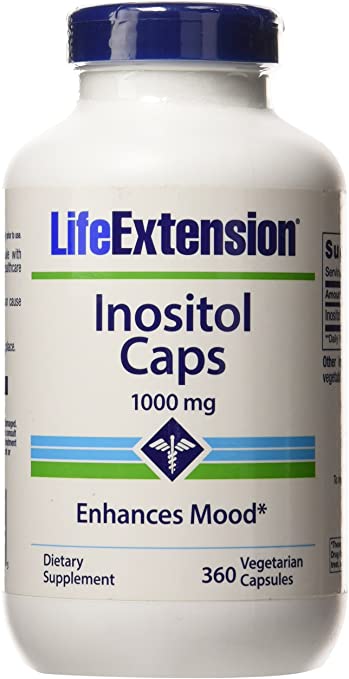 Life Extension Inositol 1000mg Vegetarian Capsules, 360-Count