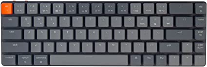 Keychron K7 Ultra-Slim 65% Layout 68 Keys Wireless Bluetooth/Wired Mechanical Keyboard, Hot Swappable Low-Profile Gateron Red Switch White LED Backlit Keyboard Compatible with Mac Windows