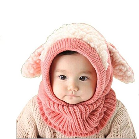 Baby Sets, Malltop Winter Baby Unisex-Kids Warm Woolen Cute Earflap Coif Scarf Soft Hood Hats