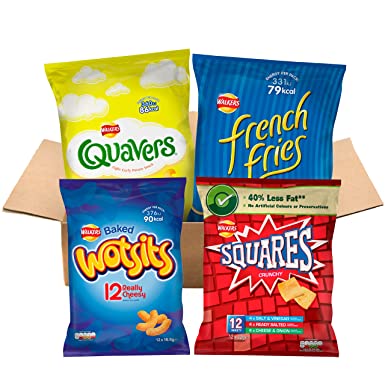 Walkers under 100 calories Multipacks Snacks and Crisps Box (48 Single Bags)