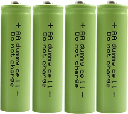 ShockLi Dummy Fake AA Battery, AA Battery Setup Shell Placeholder(4 - Pack)
