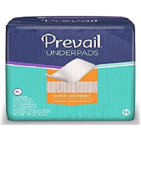 Prevail Super Absorbent Disposable Underpads - 30" x 36" Peach - Case of 50