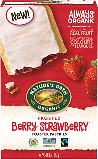 Nature's Path Organic Strawberry Frosted Toaster Pastries 312g Box