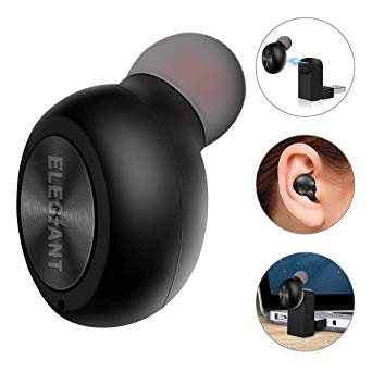 Mini Bluetooth Earbud, Bluetooth Earpiece Earphone Car Headset Single in-Ear Bluetooth Headset Headphone with Mic 6-Hour Playtime for iPhone Samsung Android (One Pc, Two Chargers)