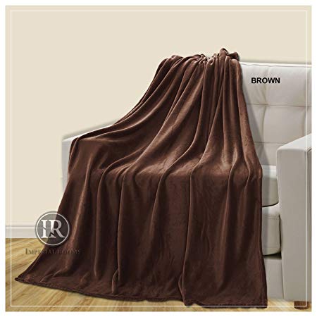 Faux Fur Soft Touch Blanket Sofa / Bed Throw in 14 colours BEST QUALITY ON AMAZON (Brown, Single(145x195cm))