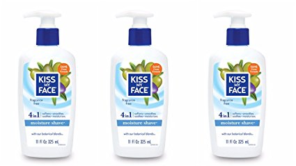 Kiss My Face Fragrance Free Moisture Shave, 11 Ounce, 3 Count