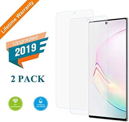 Kacul Screen Protector Compatible with Samsung Galaxy Note 10 2 Pack, Full 3D Curved Edge Tempered Glass Ultrasonic Fingerprint Unlock