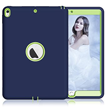 SYNTAK iPad Pro 10.5 Case,Slim Heavy Duty Shockproof Rugged Cover Three Layer Hard PC Silicone Hybrid Impact Resistant Defender Full Body Protective Case (navy blue)