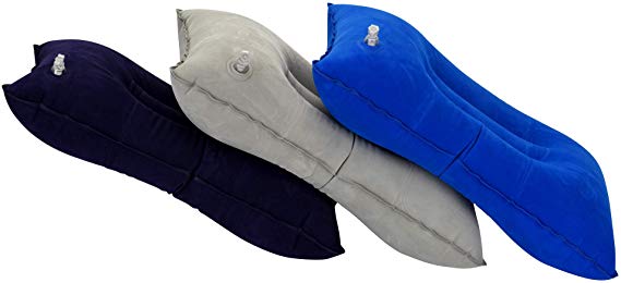 Aircee 2 Pack Inflatable Travel Pillow for Camping, Home Office Sleeping, Head Neck Lumbar Support, Ultralight Portable Compact and Soft, Airplane Backpacking Trip Pillow