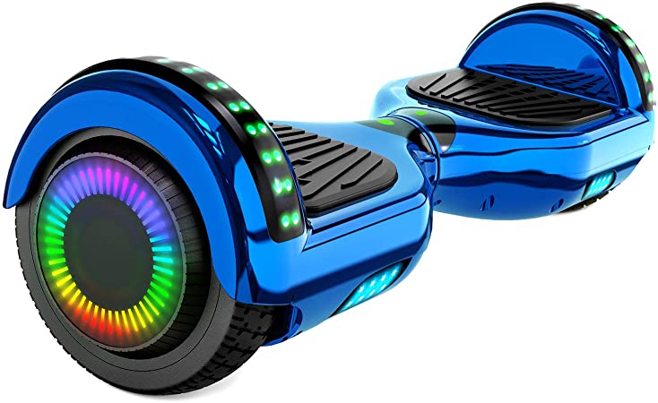 SISIGAD Hoverboard, with Bluetooth and Colorful Lights Self Balancing Scooter Smart Hoverboard for Kids Ages 6-12