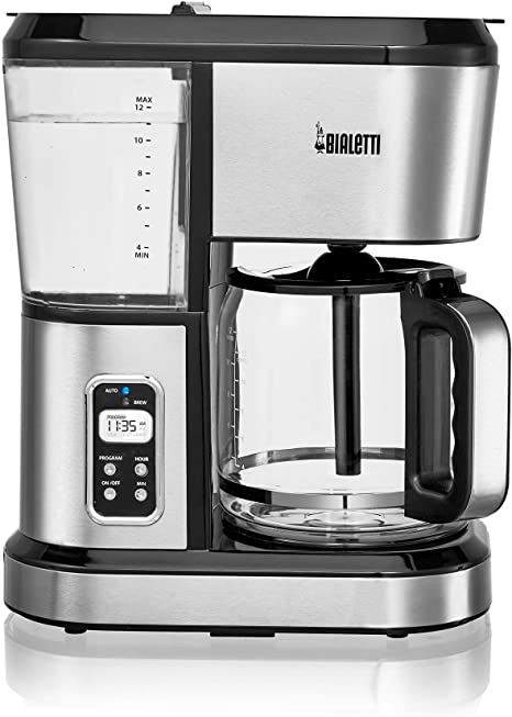 Bialetti (35061) 12 Cup Programmable Coffee Maker, Stainless Steel