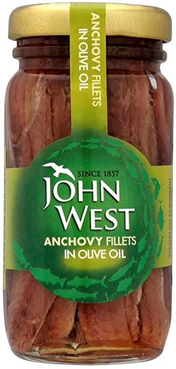 John West Anchovy Fillets in Olive Oil (100g) - Pack of 2