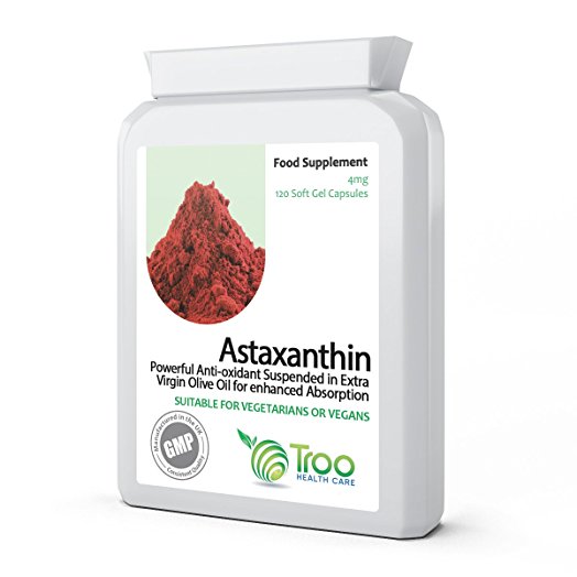 Natural Astaxanthin 4mg 120 Soft Gel Capsules