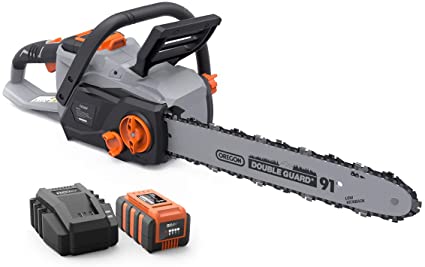 Anker Roav 14-Inch 36V Lithium-ion Cordless Chainsaw, Brushless Motor, 21m/s Chain Speed, Compact Design, 3.0 AH Battery and Charger Included