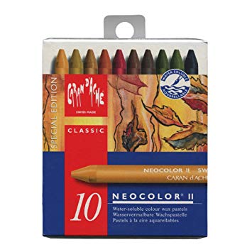 CREATIVE ART MATERIALS Neocolor II 10 Watersoluble Crayon Set-Autumn (7500.913)