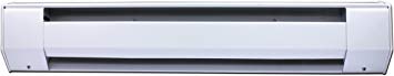 KING 8K2420BW K Series Baseboard Heater, 8' / 2000-1500W / 240-208V, Bright White