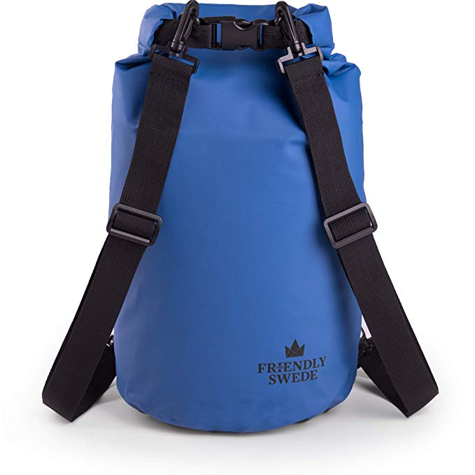 The Friendly Swede Waterproof Dry Bag, Premium 500D Tarp, Compact and Lightweight - Size Range from 2 to 20 Liters