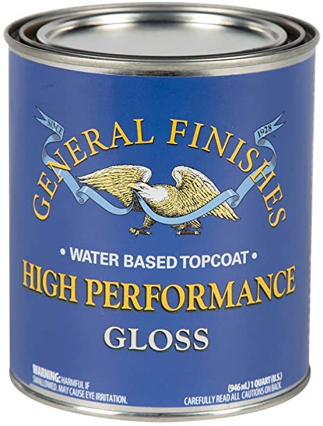 General Finishes High Performance Water Based Topcoat, 1 Quart, Gloss