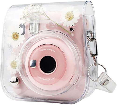 CAIUL Compatible Mini 11 Groovy Camera Case Bag for Fujifilm Instax Mini 11 8 8  9 Camera - Daisy Gypsophila