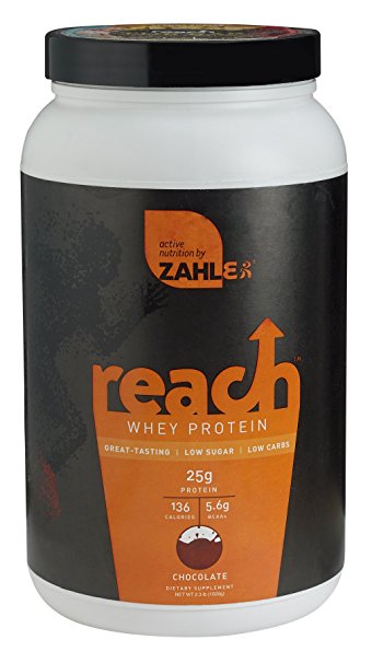 Zahlers Reach, Whey Protein Shake powder, advanced formula for Lean muscle build, all-natural weight management product, naturally sweetened and flavored, Certified Kosher, #1 best great delicious tasting Chocolate Flavor, 2 pound