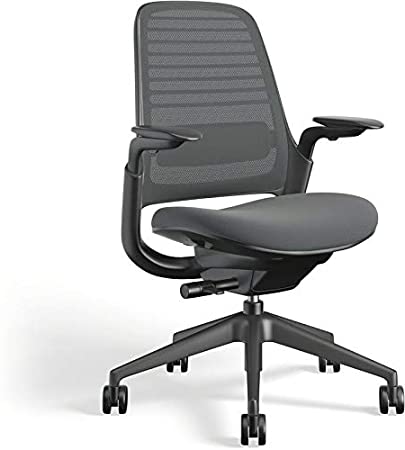 Steelcase Series 1 Work Chair Office Chair - Graphite Frame Graphite Cushions