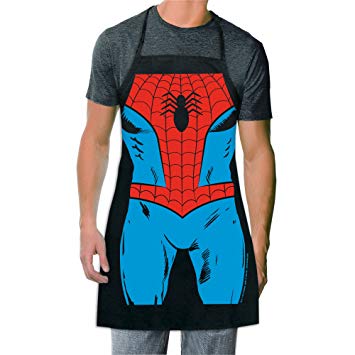 ICUP Marvel - Spider-Man Be The Hero Character Adult Size 100% Cotton Adjustable Black Apron