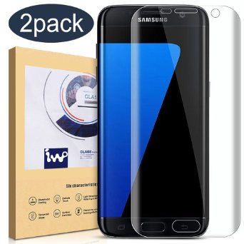 2 Pack Galaxy S7 Edge Screen Protector Full Coverage Anti-Bubble HD Clear Film Curved Edge to Edge Screen Protector for Samsung Galaxy S7 EdgeLifetime Warranty