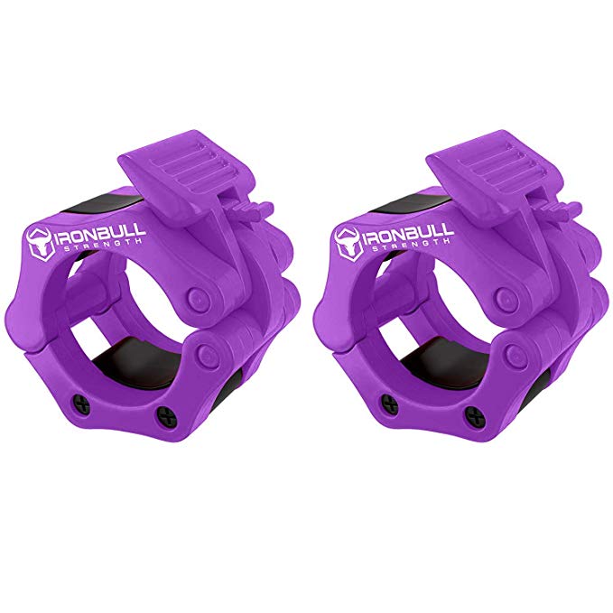 Barbell Collars (Pair) – Locking 2" Olympic Size Weight Clamps - Quick Release Collar Clips – Bar Clamps Great for Weight Lifting, Olympic Lifts and Strength Training