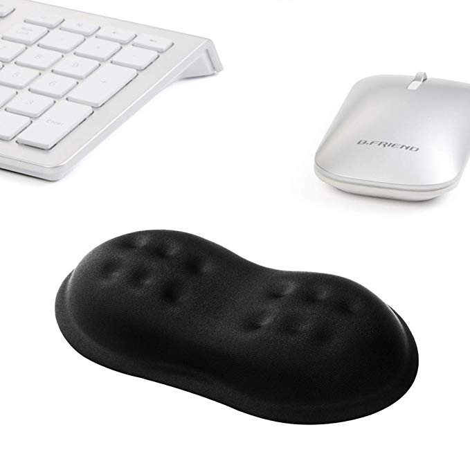 Vankey Ergonomic Mouse Wrist Rest Support Pad Cushion Set for Computer, Laptop, Home, Office & Travel - Massage Holes Design, Comfortable for Easy Typing & Pain Relief