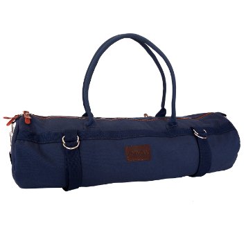 Yoga Mat Bag Carrier Canvas Solid Color with Pocket and Zipper