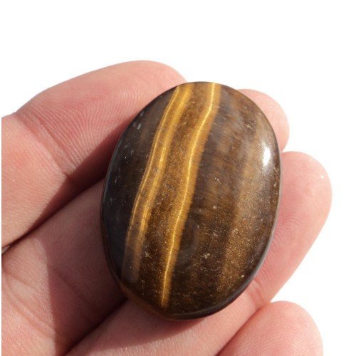 Tiger Eye Worry Stone (carry pouch included)