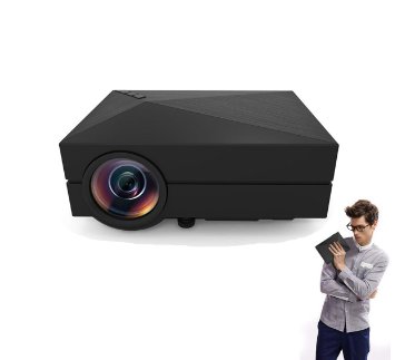 2016 Updated Full Color Max 130 Portable Screen Entertainment Home Cinema Theater Multimedia LCD LED Pico Projector 800x480p Optical Keystone Usbavsdhdmivga Interface Video Games Movie Night