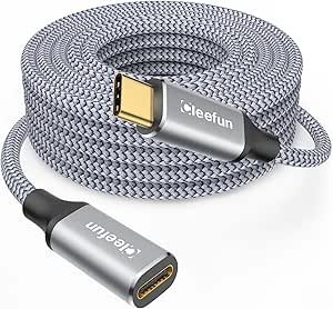 USB C Extension Cable 10FT/3M, USB C Male to USB C Female Extension Cable, USB 3.2 Gen2 Data Sync & 4K Video Output USB C Extender with 100W Fast Charging for USB-C Hub, Laptop, Tablet, Phone, PSVR2