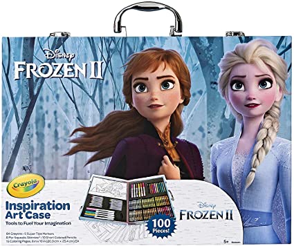 Crayola Frozen 2 Inspiration Art Case, 100 Art & Coloring Supplies, Gift for Age 5, 6, 7, Multicolor