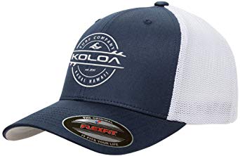 Joe's USA Koloa Surf Co. Premium Embroidered Thruster Logo Flexfit 6511 Truckers Caps
