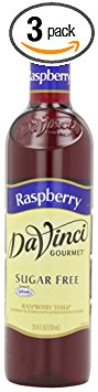 DaVinci Gourmet Sugar Free Syrup Raspberry 25.4 Oz. (Pack of 3) Zero Calorie Sweetener Syrup for Espresso Drinks, Tea, and Other Beverages, Suited for Home, Café, Restaurant, Coffee Shop