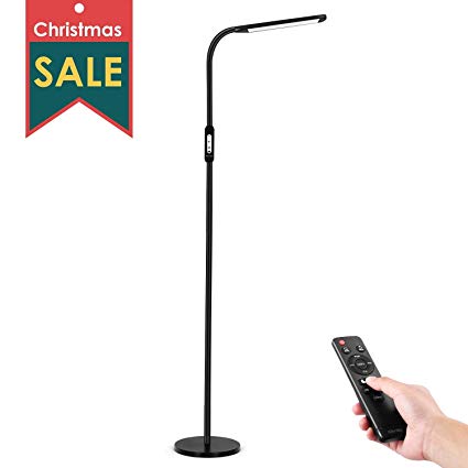 LED Floor Lamps for Living Room Bedroom - Albrillo Modern Standing Lamp Remote & Touch Control, High Lumen Dimmable Reading Light 5 Color Temperature