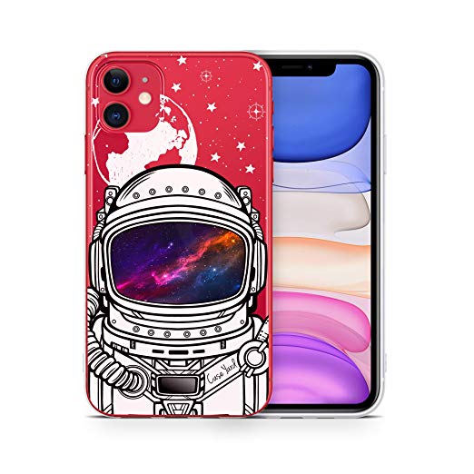 iPhone 11 Case by Case Yard Fit for iPhone 11 6.1-Inch [ 2019 Release ] Shock-Absorption iPhone 11 Case Clear iPhone 11 Clear iPhone 11 Case Astronaut Helmet