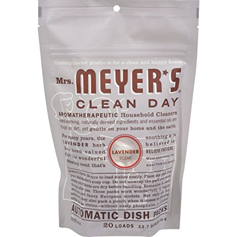 Mrs. MeyerS, Auto Dshwsh Pks,Lavender 12.7 Oz Ea 1