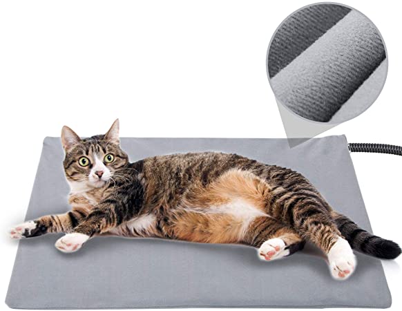 Pet Heating Pad for Cat Dog,Soft Electric Blanket Auto Temperature Control Waterproof Indoor,House Heater Animal Bed Warmer Heated Floor Mat,Whelping Supply for Pregnant New Born Pet (17.7''x15.7'')