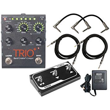 Digitech Trio  Band Creator   Looper w/ FS3X Footswitch, 4 Cables, and Power Supply